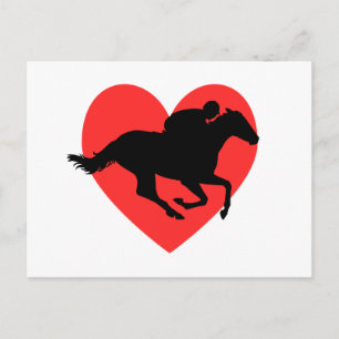 I Love Horseracing Postcard
