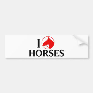 I Love Horses Bumper Sticker