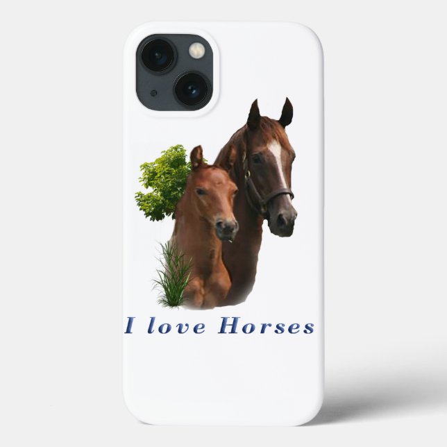 I love horses Case-Mate iPhone case (Back)