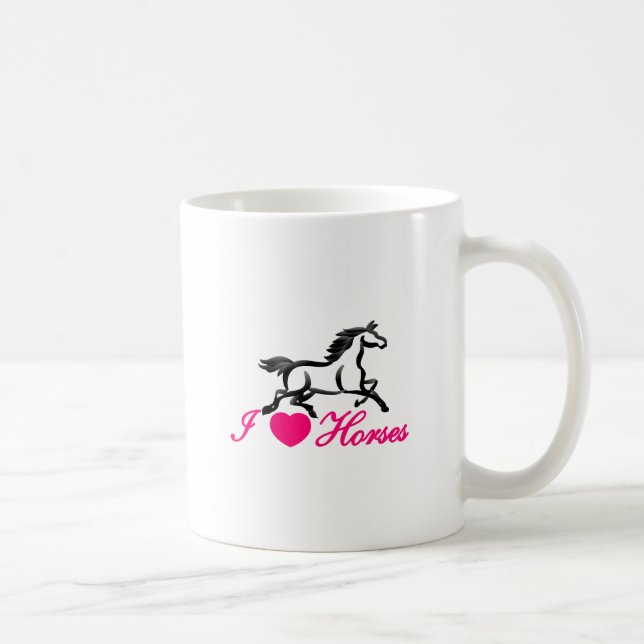 I Love Horses Coffee Mug (Right)