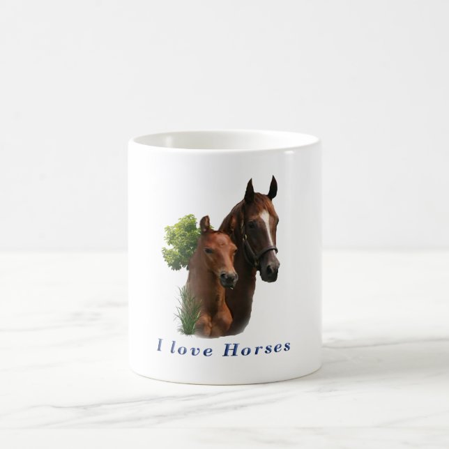 I love Horses Coffee Mug (Center)