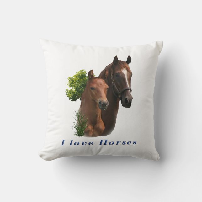 I love Horses Cushion (Front)