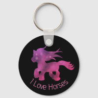 I Love Horses Cute Pink Glam Horse