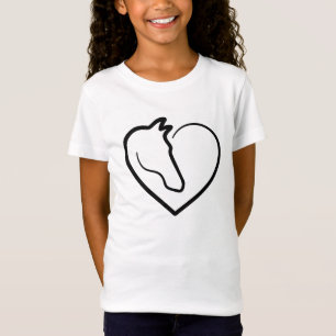 I love horses, heart with horse head T-Shirt