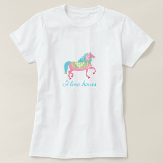 I love horses Illustration t-shirt collection