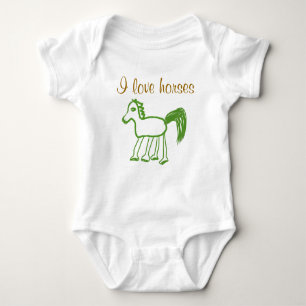 I Love Horses Infant Shirt
