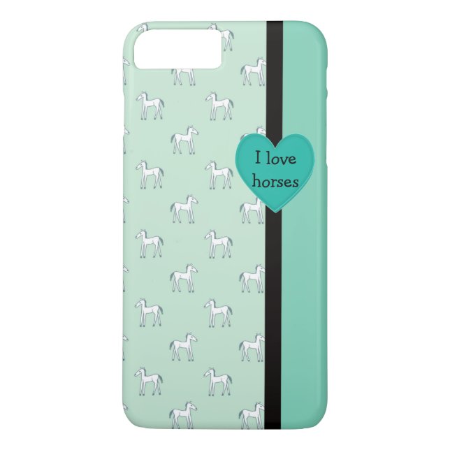 I Love Horses iPhone Case (Back)