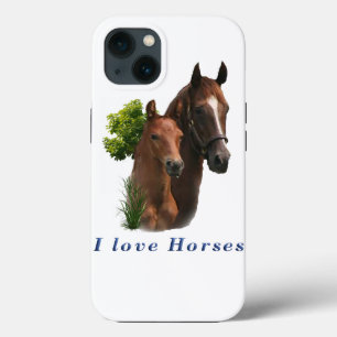 I love horses iPhone 13 case