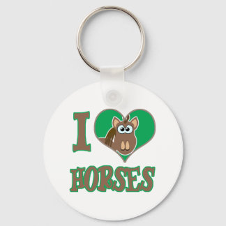 I Love horses Key Ring