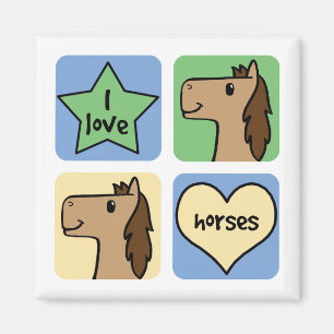 I Love Horses Magnet