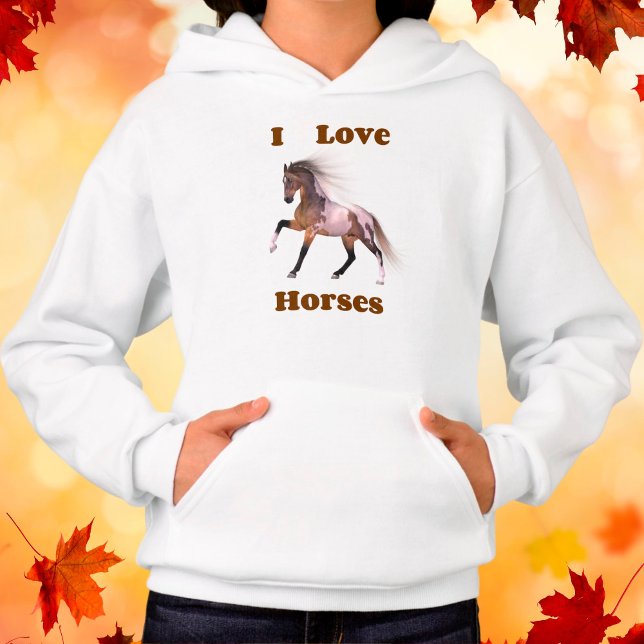 I Love Horses - Paint Horse Sweatshirt (Creator Uploaded)