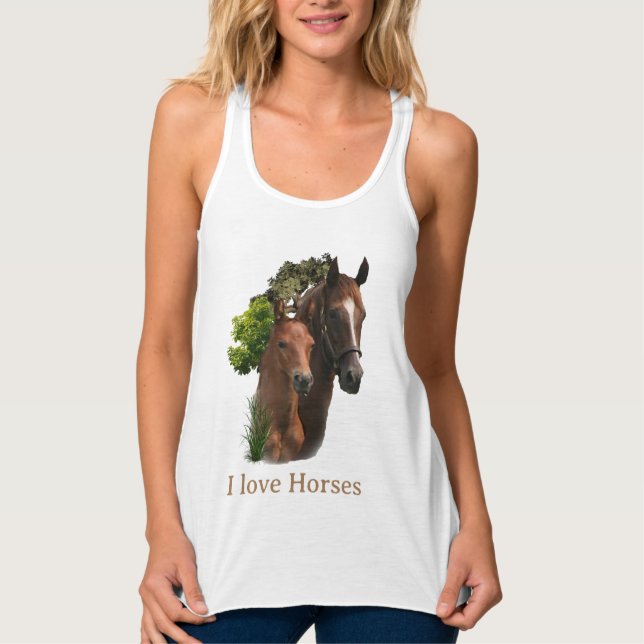 I love Horses Singlet (Front)