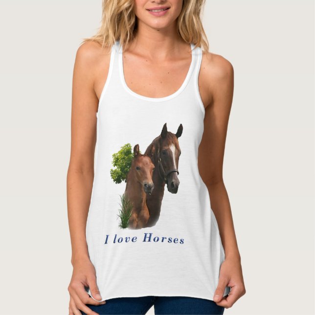 I love Horses Singlet (Front)