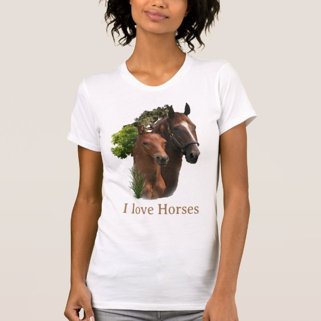 I love horses T-Shirt (Front)
