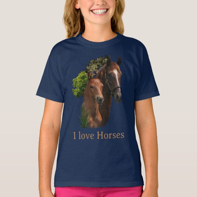 I love Horses T-Shirt (Front)