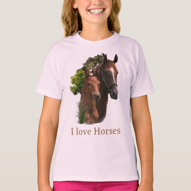 I love Horses T-Shirt (Front)