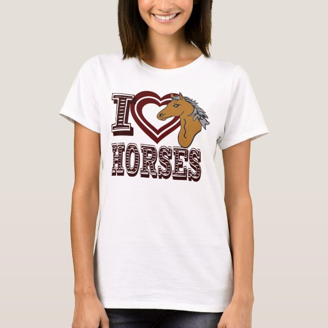 I love Horses T-Shirt (Front)