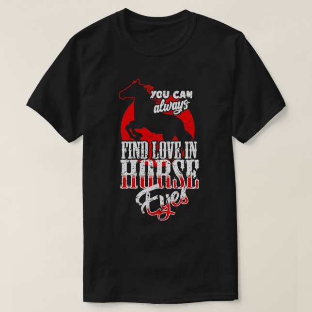 I Love Horses  T-Shirt (Design Front)