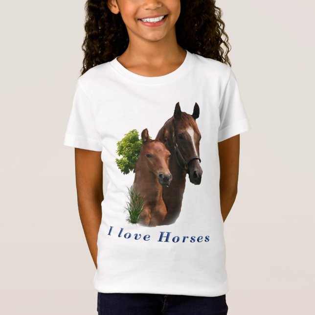 I love horses t-shirts (Front)