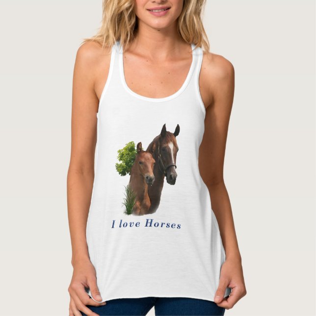 I love horses t-shirts (Front)