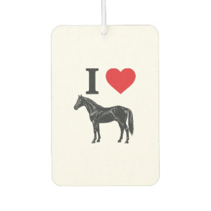 I Love Horses Vintage Engraving Shirt Design_1 Car Air Freshener