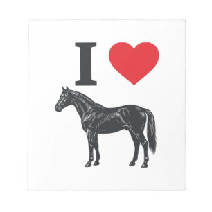 I Love Horses Vintage Engraving Shirt Design_1 Notepad