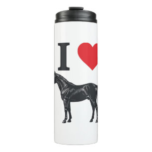 I Love Horses Vintage Engraving Shirt Design_1 Thermal Tumbler