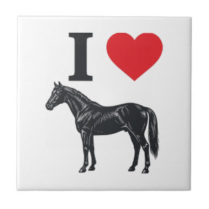 I Love Horses Vintage Engraving Shirt Design_1 Tile