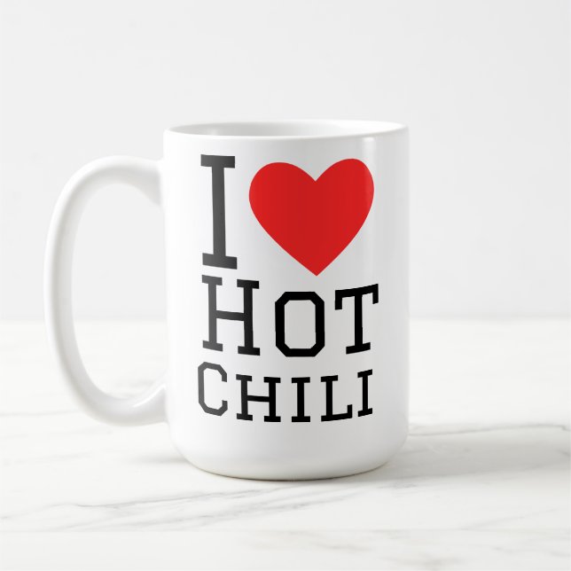 I love hot chili coffee mug (Left)