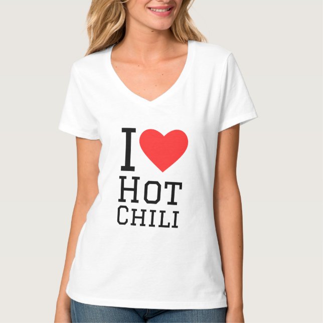 I love hot chilli T-Shirt (Front)