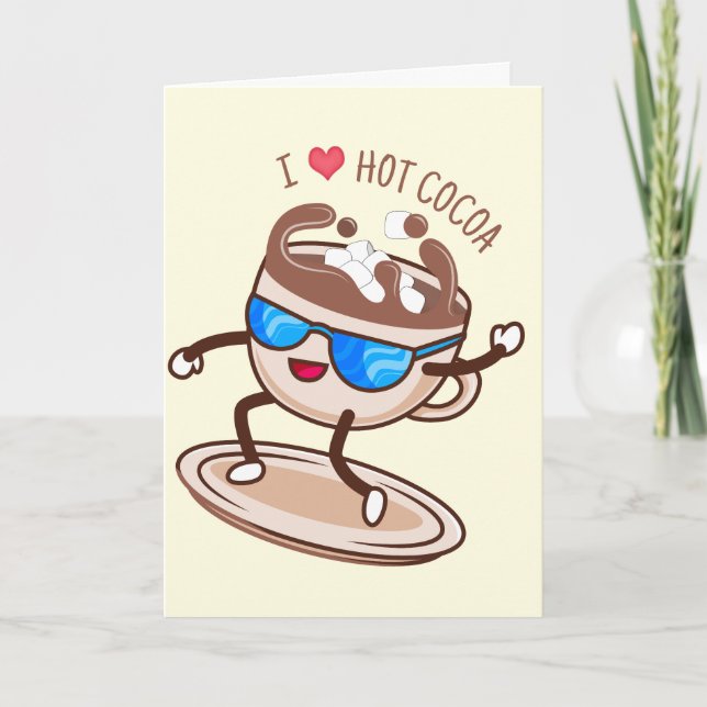 I Love Hot Cocoa Card (Front)