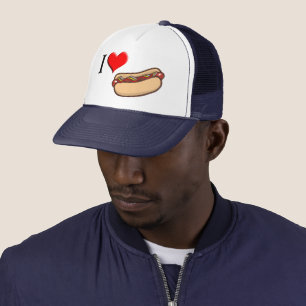 I Love Hot Dog Trucker Hat