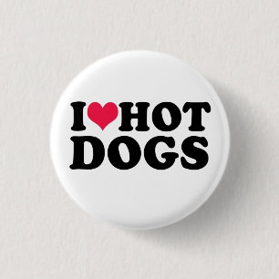 I Love Hot Dogs Sweatshirt 3 Cm Round Badge