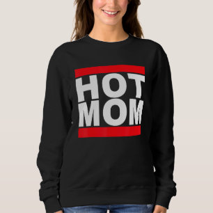 I Love Hot Moms Retro 80s Music Love Mum Graphic Sweatshirt