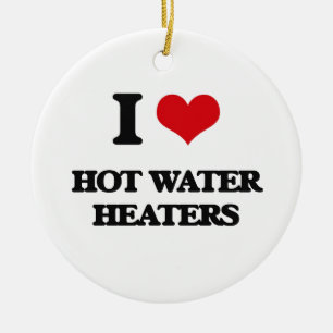 I love Hot Water Heaters Ceramic Tree Decoration