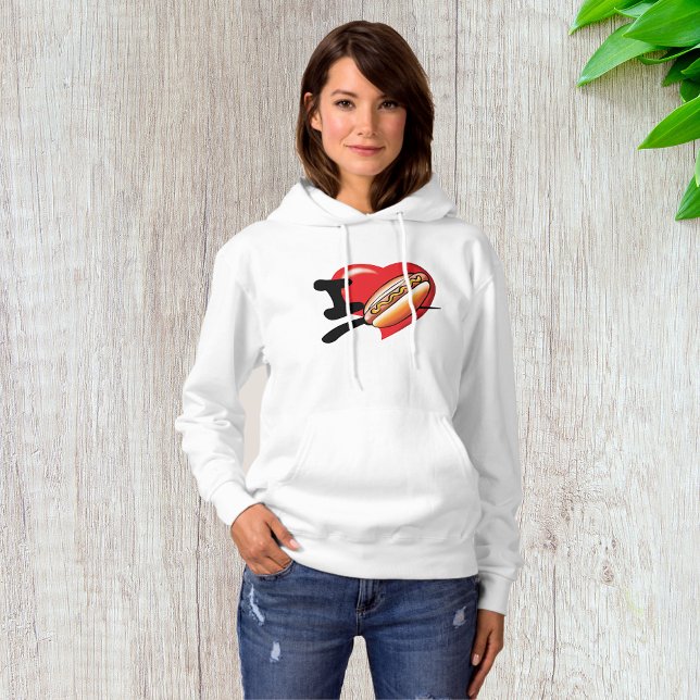 I Love Hotdogs Womens Hoodie (Creator Uploaded)