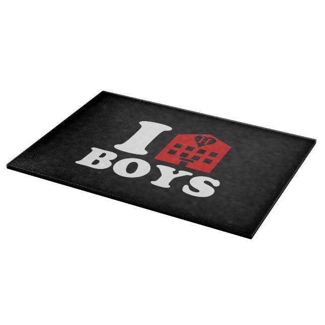 I Love Hotel Boys Cutting Board (Corner)