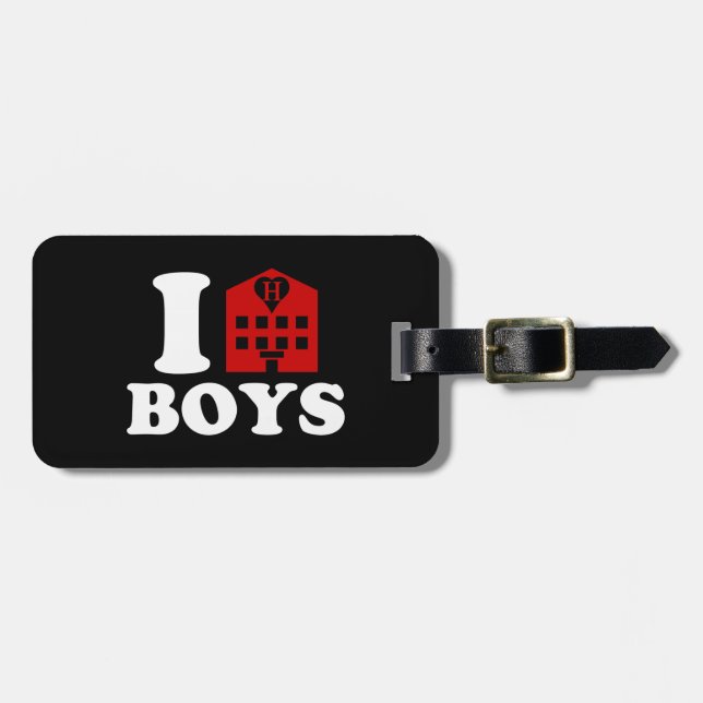 I Love Hotel Boys Luggage Tag (Front Horizontal)