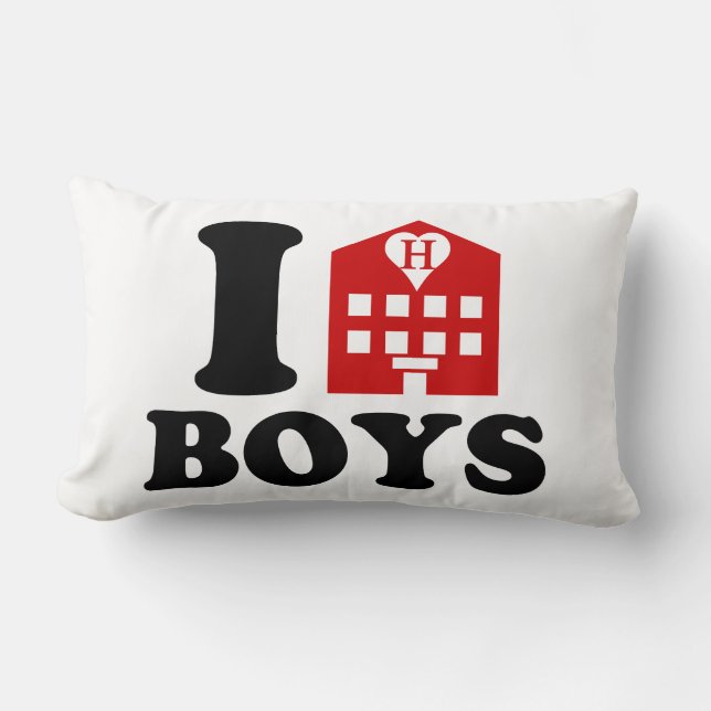 I Love Hotel Boys Lumbar Cushion (Front)
