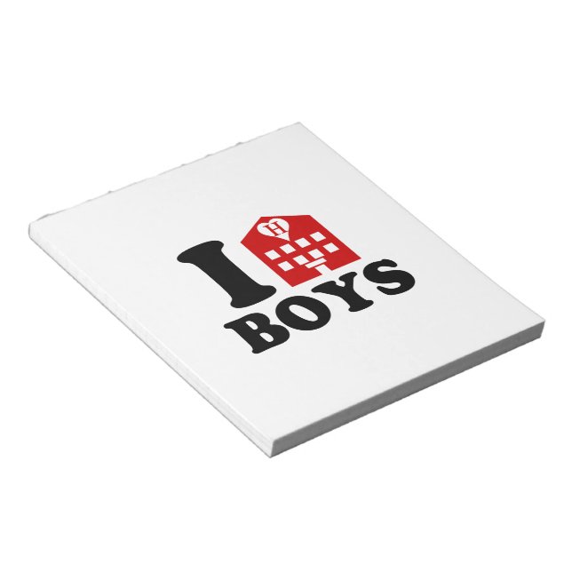 I Love Hotel Boys Notepad (Angled)