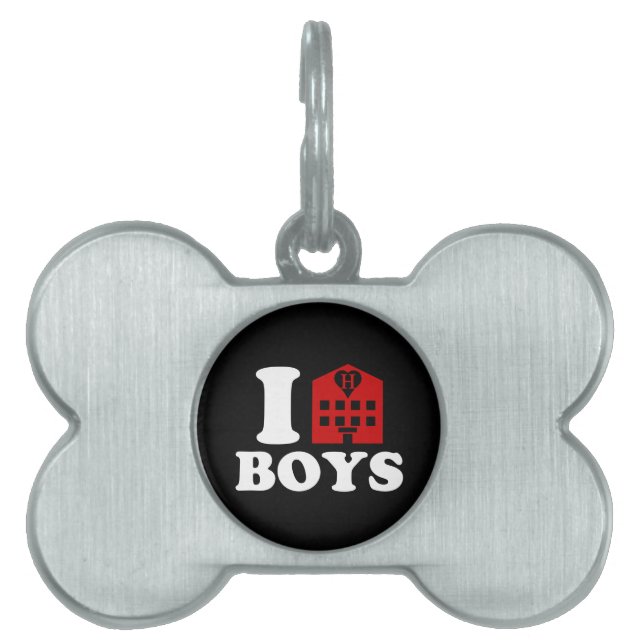 I Love Hotel Boys Pet Tag (Front)