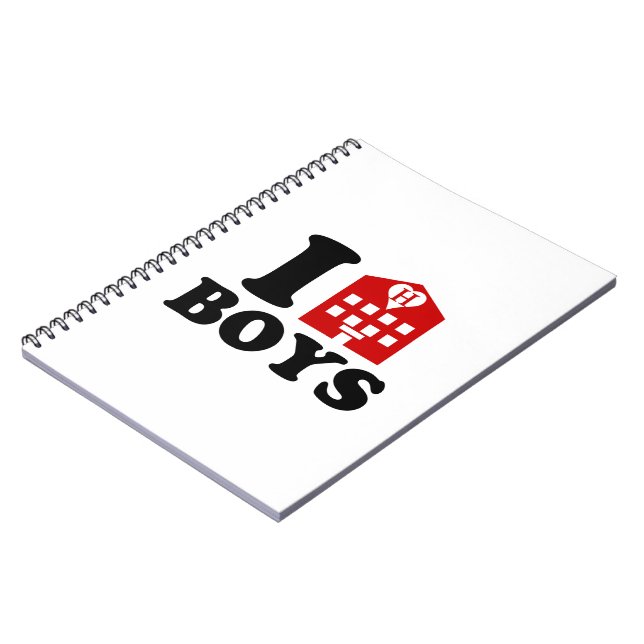 I Love Hotel Boys Spiral Notebook (Left Side)
