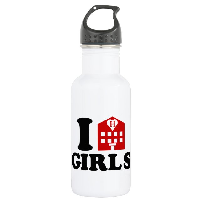 I Love Hotel Girls 532 Ml Water Bottle (Front)