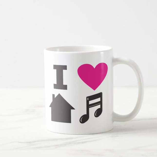 I love house music coffee mug (Right)