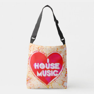 I love house music crossbody bag