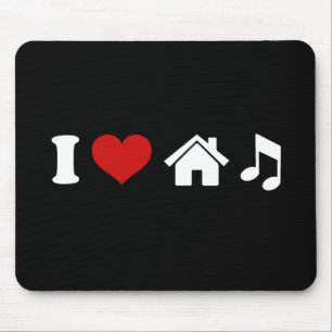 I Love House Music Mouse pad Ibiza Party Gifts