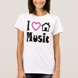 I Love House Music T Shirt Light