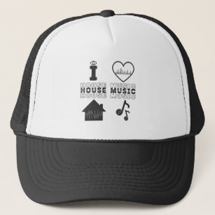 I Love House Music Trucker Hat