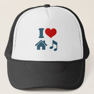 I Love House Music Trucker Hat Ibiza Dancing