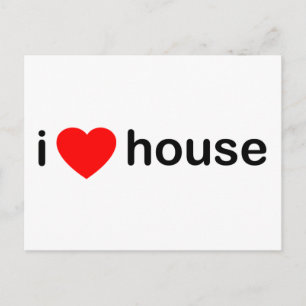 I Love House Postcard